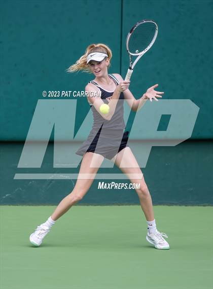 Thumbnail 2 in The Woodlands vs Round Rock Westwood (UIL 6A Team Tennis Semifinal) photogallery.