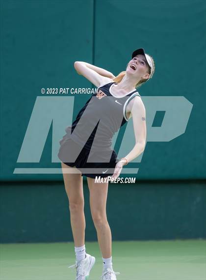 Thumbnail 1 in The Woodlands vs Round Rock Westwood (UIL 6A Team Tennis Semifinal) photogallery.