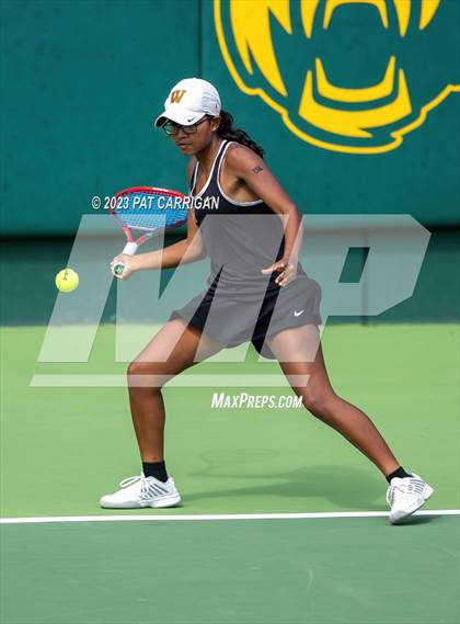 Thumbnail 1 in The Woodlands vs Round Rock Westwood (UIL 6A Team Tennis Semifinal) photogallery.