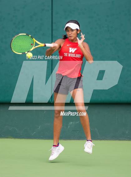 Thumbnail 1 in The Woodlands vs Round Rock Westwood (UIL 6A Team Tennis Semifinal) photogallery.