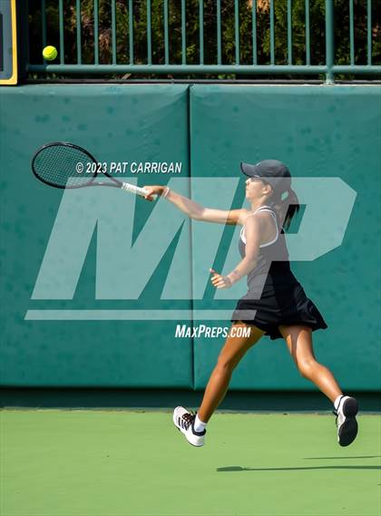 Thumbnail 2 in The Woodlands vs Round Rock Westwood (UIL 6A Team Tennis Semifinal) photogallery.