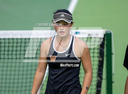 Thumbnail 2 in The Woodlands vs Round Rock Westwood (UIL 6A Team Tennis Semifinal) photogallery.