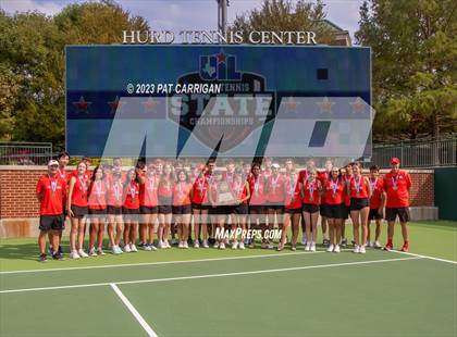 Thumbnail 1 in The Woodlands vs Round Rock Westwood (UIL 6A Team Tennis Semifinal) photogallery.