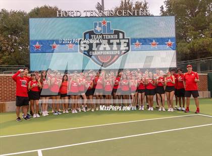 Thumbnail 2 in The Woodlands vs Round Rock Westwood (UIL 6A Team Tennis Semifinal) photogallery.