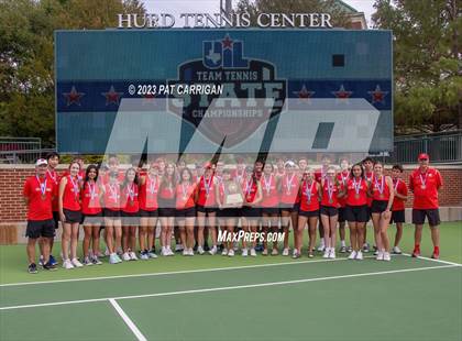 Thumbnail 2 in The Woodlands vs Round Rock Westwood (UIL 6A Team Tennis Semifinal) photogallery.