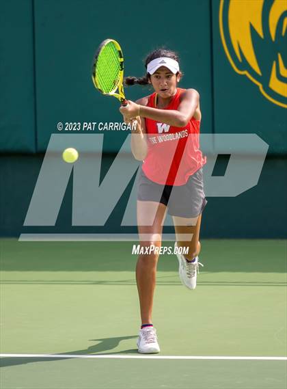 Thumbnail 2 in The Woodlands vs Round Rock Westwood (UIL 6A Team Tennis Semifinal) photogallery.