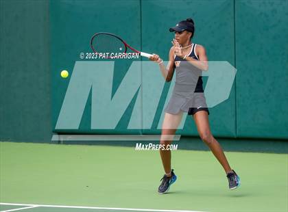 Thumbnail 2 in The Woodlands vs Round Rock Westwood (UIL 6A Team Tennis Semifinal) photogallery.