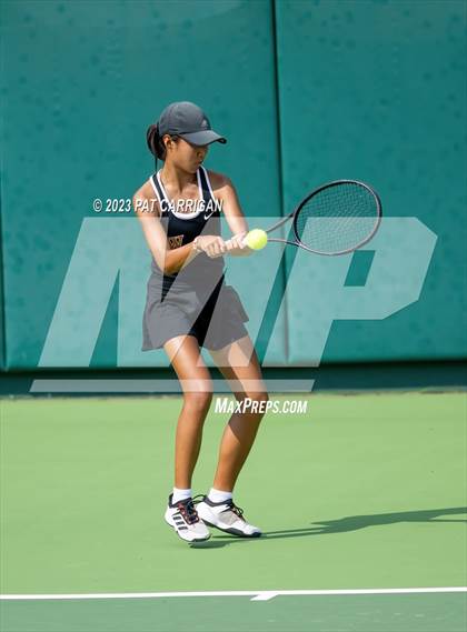 Thumbnail 2 in The Woodlands vs Round Rock Westwood (UIL 6A Team Tennis Semifinal) photogallery.