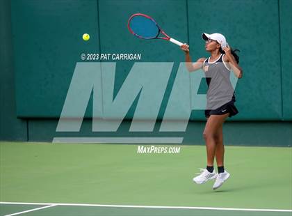 Thumbnail 3 in The Woodlands vs Round Rock Westwood (UIL 6A Team Tennis Semifinal) photogallery.
