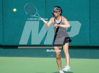 Thumbnail 3 in The Woodlands vs Round Rock Westwood (UIL 6A Team Tennis Semifinal) photogallery.