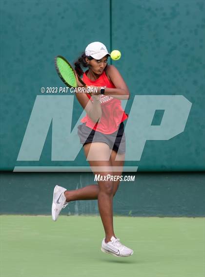 Thumbnail 3 in The Woodlands vs Round Rock Westwood (UIL 6A Team Tennis Semifinal) photogallery.