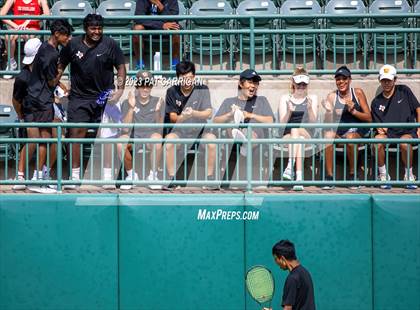 Thumbnail 2 in The Woodlands vs Round Rock Westwood (UIL 6A Team Tennis Semifinal) photogallery.