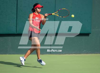 Thumbnail 2 in The Woodlands vs Round Rock Westwood (UIL 6A Team Tennis Semifinal) photogallery.