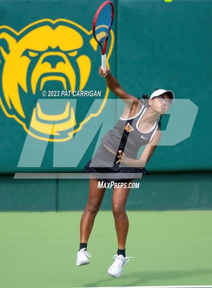 Thumbnail 3 in The Woodlands vs Round Rock Westwood (UIL 6A Team Tennis Semifinal) photogallery.