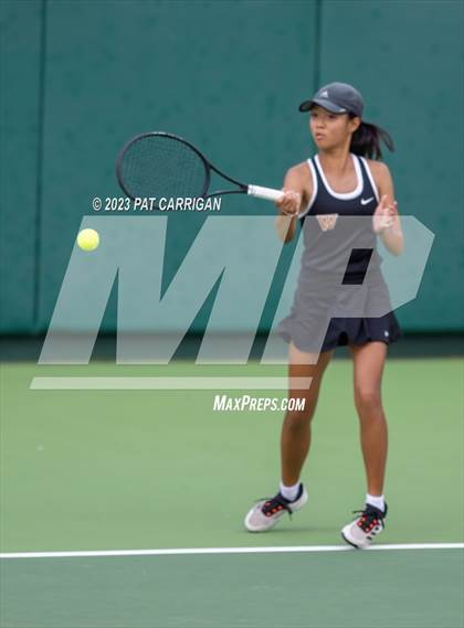 Thumbnail 3 in The Woodlands vs Round Rock Westwood (UIL 6A Team Tennis Semifinal) photogallery.