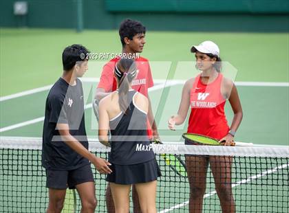 Thumbnail 1 in The Woodlands vs Round Rock Westwood (UIL 6A Team Tennis Semifinal) photogallery.