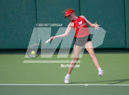 Thumbnail 2 in The Woodlands vs Round Rock Westwood (UIL 6A Team Tennis Semifinal) photogallery.