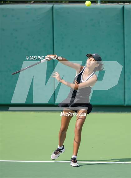 Thumbnail 1 in The Woodlands vs Round Rock Westwood (UIL 6A Team Tennis Semifinal) photogallery.