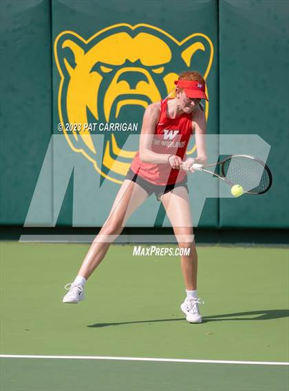 Thumbnail 2 in The Woodlands vs Round Rock Westwood (UIL 6A Team Tennis Semifinal) photogallery.