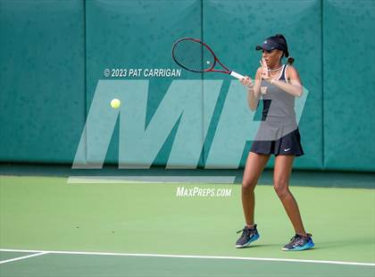 Thumbnail 2 in The Woodlands vs Round Rock Westwood (UIL 6A Team Tennis Semifinal) photogallery.
