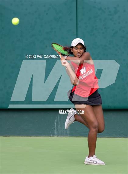 Thumbnail 2 in The Woodlands vs Round Rock Westwood (UIL 6A Team Tennis Semifinal) photogallery.