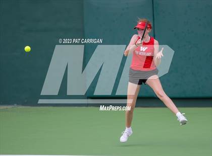 Thumbnail 1 in The Woodlands vs Round Rock Westwood (UIL 6A Team Tennis Semifinal) photogallery.