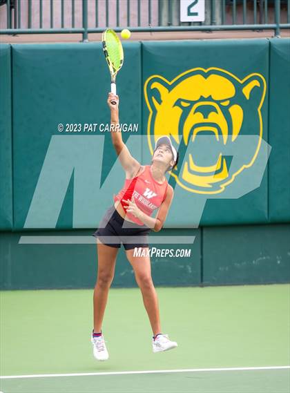 Thumbnail 1 in The Woodlands vs Round Rock Westwood (UIL 6A Team Tennis Semifinal) photogallery.