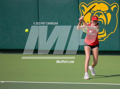 Thumbnail 3 in The Woodlands vs Round Rock Westwood (UIL 6A Team Tennis Semifinal) photogallery.
