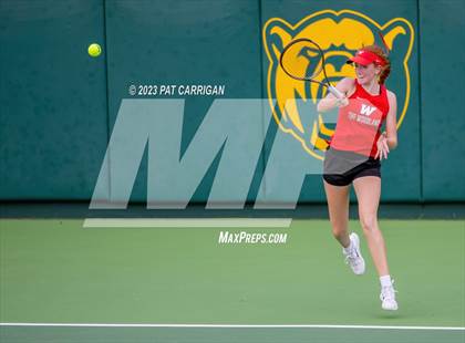 Thumbnail 1 in The Woodlands vs Round Rock Westwood (UIL 6A Team Tennis Semifinal) photogallery.