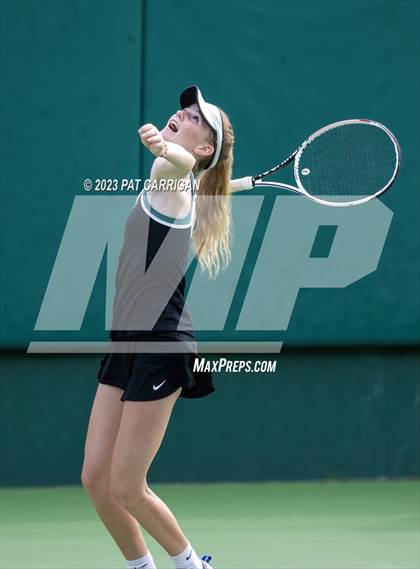 Thumbnail 2 in The Woodlands vs Round Rock Westwood (UIL 6A Team Tennis Semifinal) photogallery.
