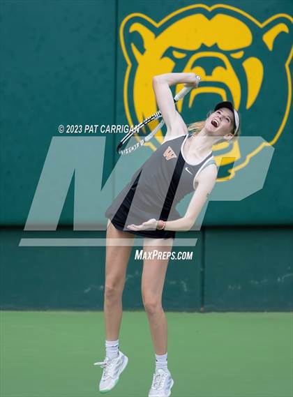 Thumbnail 2 in The Woodlands vs Round Rock Westwood (UIL 6A Team Tennis Semifinal) photogallery.