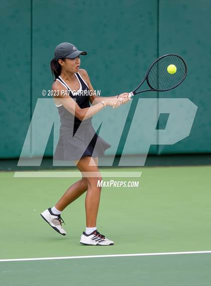 Thumbnail 2 in The Woodlands vs Round Rock Westwood (UIL 6A Team Tennis Semifinal) photogallery.