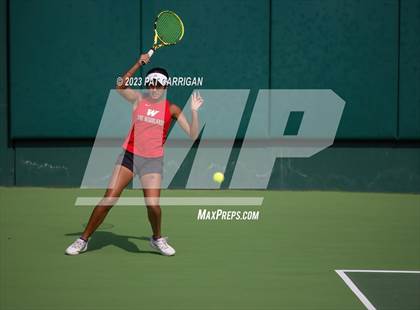Thumbnail 1 in The Woodlands vs Round Rock Westwood (UIL 6A Team Tennis Semifinal) photogallery.