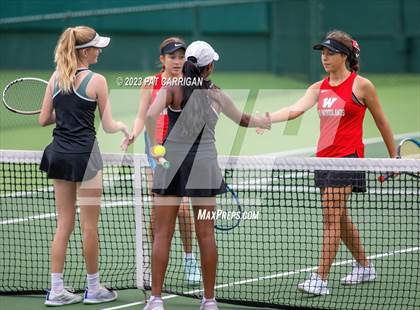 Thumbnail 1 in The Woodlands vs Round Rock Westwood (UIL 6A Team Tennis Semifinal) photogallery.