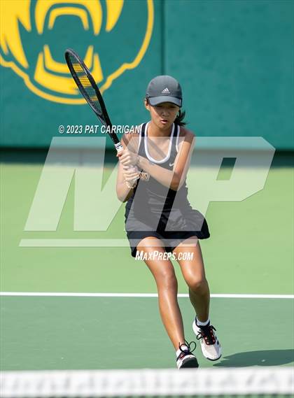 Thumbnail 3 in The Woodlands vs Round Rock Westwood (UIL 6A Team Tennis Semifinal) photogallery.