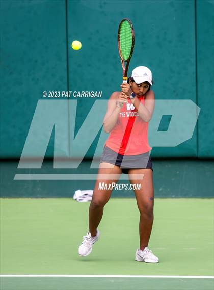 Thumbnail 1 in The Woodlands vs Round Rock Westwood (UIL 6A Team Tennis Semifinal) photogallery.