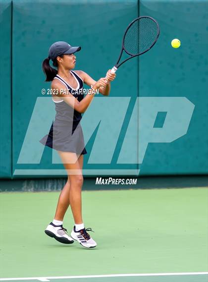 Thumbnail 1 in The Woodlands vs Round Rock Westwood (UIL 6A Team Tennis Semifinal) photogallery.