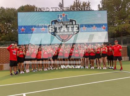 Thumbnail 1 in The Woodlands vs Round Rock Westwood (UIL 6A Team Tennis Semifinal) photogallery.