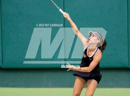 Thumbnail 2 in The Woodlands vs Round Rock Westwood (UIL 6A Team Tennis Semifinal) photogallery.