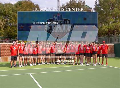 Thumbnail 1 in The Woodlands vs Round Rock Westwood (UIL 6A Team Tennis Semifinal) photogallery.