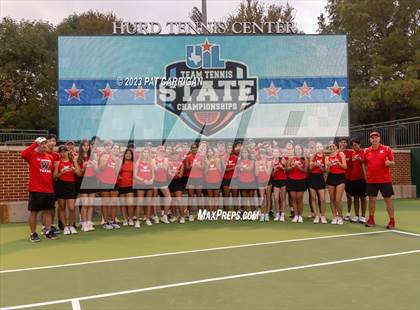 Thumbnail 2 in The Woodlands vs Round Rock Westwood (UIL 6A Team Tennis Semifinal) photogallery.
