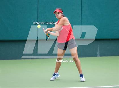 Thumbnail 1 in The Woodlands vs Round Rock Westwood (UIL 6A Team Tennis Semifinal) photogallery.