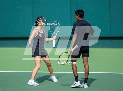 Thumbnail 2 in The Woodlands vs Round Rock Westwood (UIL 6A Team Tennis Semifinal) photogallery.