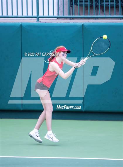 Thumbnail 2 in The Woodlands vs Round Rock Westwood (UIL 6A Team Tennis Semifinal) photogallery.