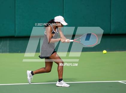 Thumbnail 3 in The Woodlands vs Round Rock Westwood (UIL 6A Team Tennis Semifinal) photogallery.