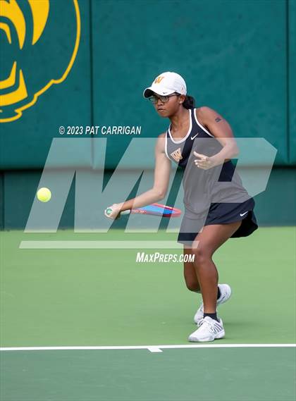 Thumbnail 3 in The Woodlands vs Round Rock Westwood (UIL 6A Team Tennis Semifinal) photogallery.