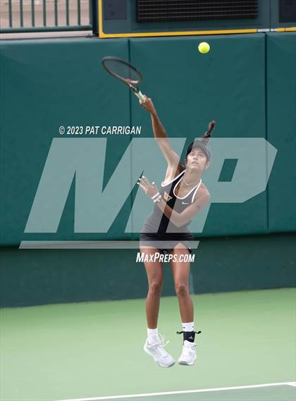 Thumbnail 1 in The Woodlands vs Round Rock Westwood (UIL 6A Team Tennis Semifinal) photogallery.