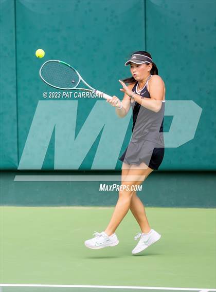 Thumbnail 1 in The Woodlands vs Round Rock Westwood (UIL 6A Team Tennis Semifinal) photogallery.