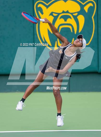 Thumbnail 1 in The Woodlands vs Round Rock Westwood (UIL 6A Team Tennis Semifinal) photogallery.