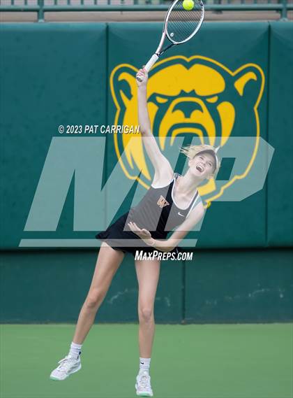 Thumbnail 3 in The Woodlands vs Round Rock Westwood (UIL 6A Team Tennis Semifinal) photogallery.